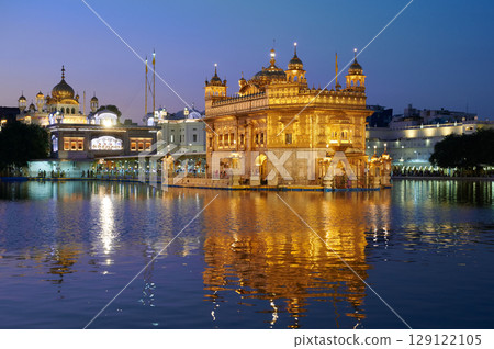 Harmandir Sahib, a Sikh holy site in Amritsar, at night Harmandir Sahib, a Sikh holy site in Amritsar, at night 129122105