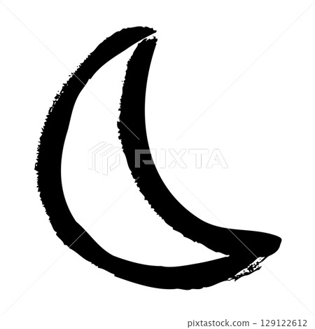 手繪月亮插圖 129122612