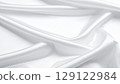 Close-up of a white fabric with beautiful natural drape 129122984