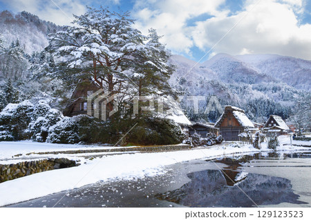 白川鄉下雪 129123523