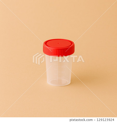 透明塑膠尿液收集杯(未使用)用於家庭檢測和健康檢查 透明塑膠尿液收集杯(未使用)用於家庭檢測和健康檢查 129123924