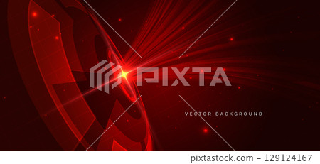 Technology hi tech red gear element on dark red background. Technology hi tech red gear element on dark red background. 129124167