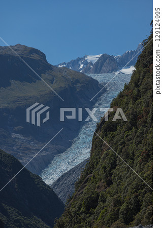 Fox Glacier as seen from the South Side Walk on New Zealand's West Coast 129124995