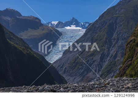 Fox Glacier as seen from the South Side Walk on New Zealand's West Coast 129124996