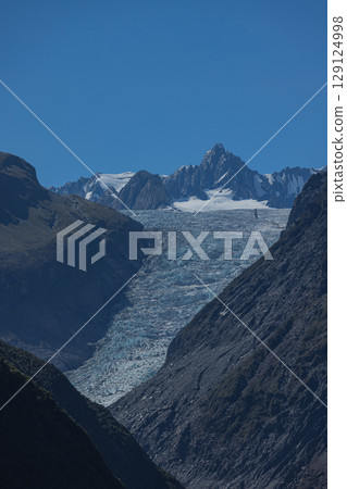 Fox Glacier as seen from the South Side Walk on New Zealand's West Coast 129124998