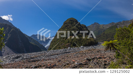 從紐西蘭西岸的南側步道遠眺福克斯冰川 129125002