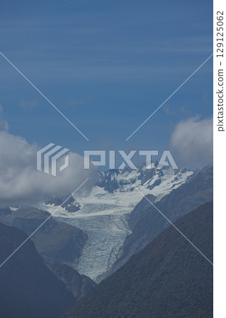 Fox Glacier as seen from a viewpoint in the West Coast region of New Zealand 129125062