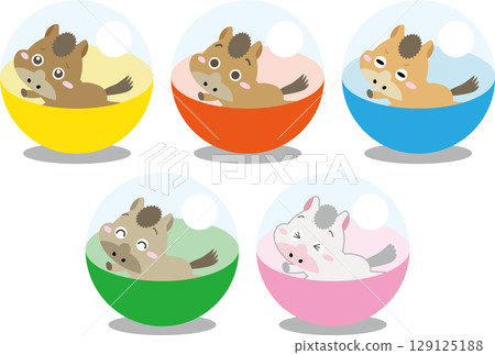 Horse characters in colorful capsules | Zodiac, Gacha, and facial expression variations 129125188