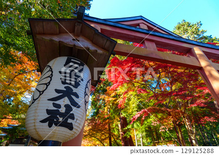 Autumn at Hiyoshi Taisha Shrine: Sanno Torii 129125288