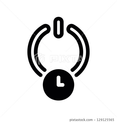 Power Button with a Timer for Scheduled Shutdown Power Button with a Timer for Scheduled Shutdown 129125565