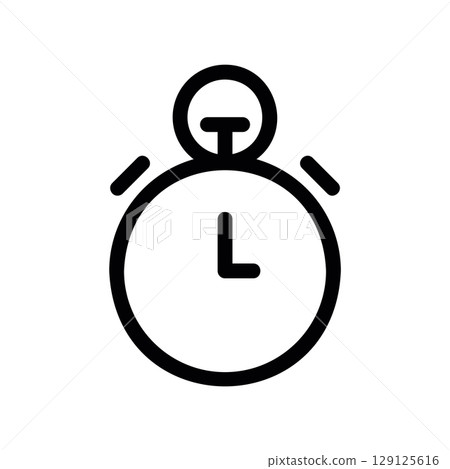 Classic Stopwatch or Timer with a Button on Top 129125616