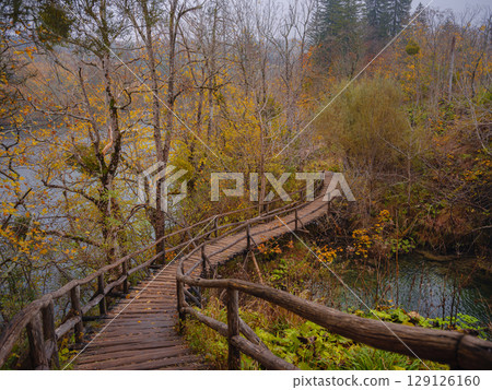 Plitvice Lakes in Croatia during autumn Plitvice Lakes in Croatia during autumn 129126160