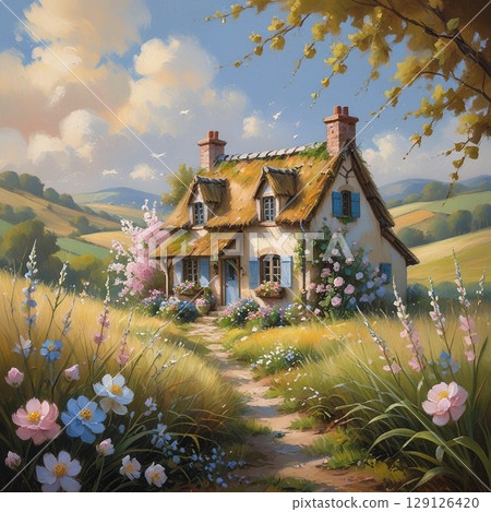 風景如畫的房子 129126420