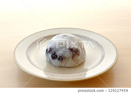 Bean Daifuku on the table background 129127459