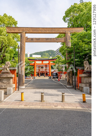 Ikuta Shrine (Ikuta-san), one of the oldest and most prestigious shrines in Japan, Second Torii Gate, Shimoyamate-dori, Chuo-ku, Kobe Ikuta Shrine (Ikuta-san), one of the oldest and most prestigious shrines in Japan, Second Torii Gate, Shimoyamate-dori, Chuo-ku, Kobe 129127986