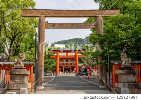 Ikuta Shrine (Ikuta-san), one of the oldest and most prestigious shrines in Japan, Second Torii Gate, Shimoyamate-dori, Chuo-ku, Kobe 129127987