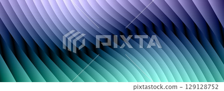 teal and purple ribbed glass gradient abstract background with smooth glossy wave texture and minimal modern flowing stripe pattern for creative digital wallpaper design 129128752