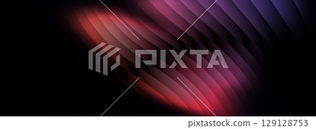 black and red ribbed glass gradient abstract background with smooth flowing wave texture and glossy luminous stripe pattern for minimal modern digital wallpaper design 129128753