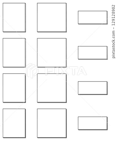 Set of 12 square aspect ratio variations Set of 12 square aspect ratio variations 129128982