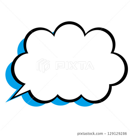 Simple speech bubble illustration - Fluffy Simple speech bubble illustration - Fluffy 129129286