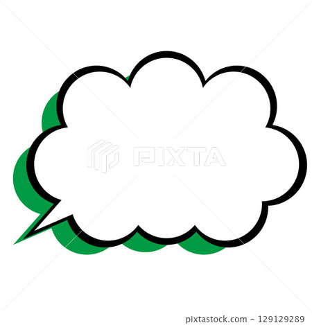 Simple speech bubble illustration - Fluffy Simple speech bubble illustration - Fluffy 129129289