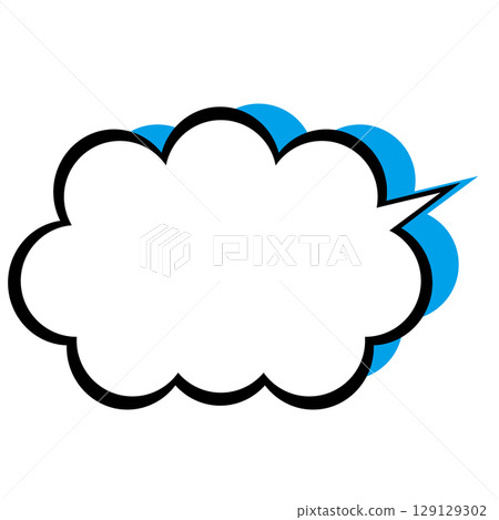 簡單的語音氣泡圖-蓬鬆 129129302