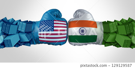 India United States Tariff War 129129587