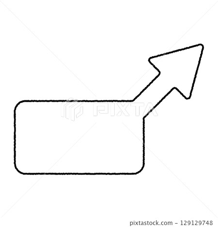 Handwritten Arrow Speech Bubble Upper Right Arrow Handwritten Arrow Speech Bubble Upper Right Arrow 129129748