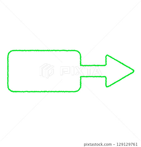 手寫箭頭語音泡棉右箭頭綠線 129129761