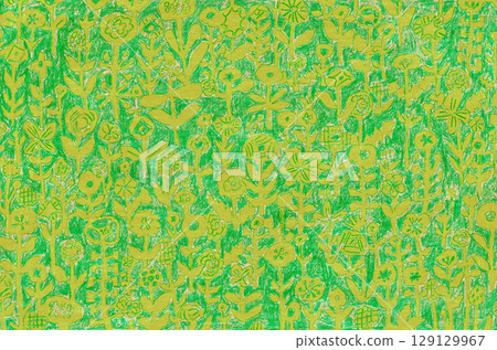 Hand-drawn illustration of plant background material 129129967