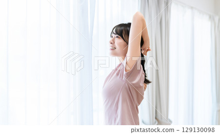Women stretching Women stretching 129130098