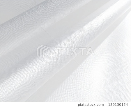 Abstract White Fabric Texture Background with Subtle Waves and Elegant Drape 129130154