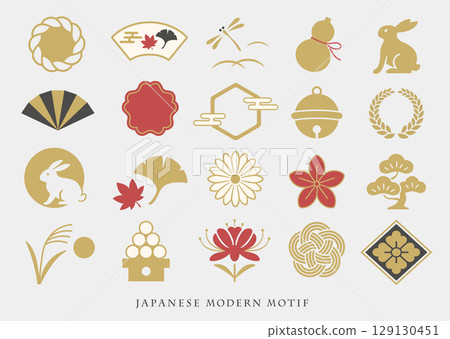 Japanese modern autumn motif 2 Japanese modern autumn motif 2 129130451