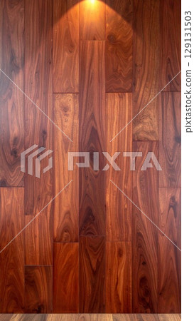 Brown Hardwood Flooring with Natural Wood Grain Texture for Interior Design 129131503