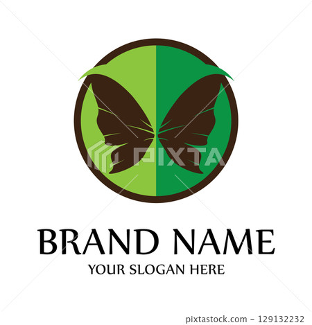Elegant Butterfly Logo 129132232