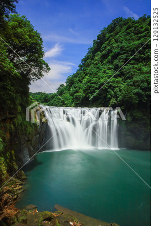 Majestic Shifen Waterfall in Pingxi New Taipei City Taiwan. 129132525