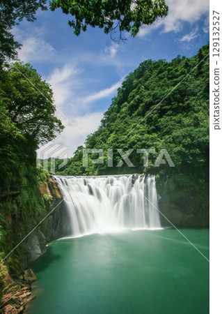 Majestic Shifen Waterfall in Pingxi New Taipei City Taiwan. 129132527