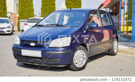 Car parking near a car wash, ready for cleaning 129132872