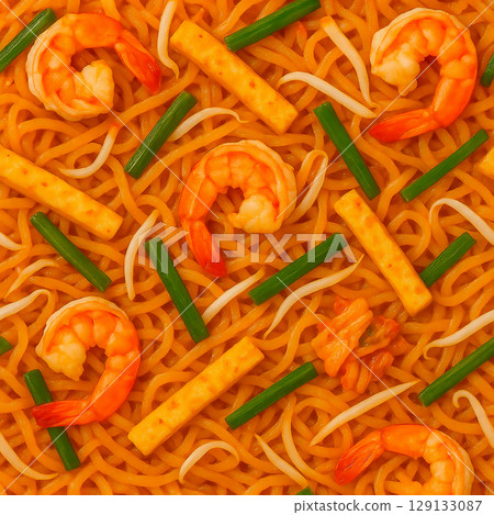 泰式炒河粉、泰式蝦炒麵、活力四射的亞洲美食 129133087