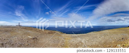 North Cape cliff and ocean panorama North Cape cliff and ocean panorama 129133551