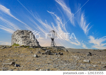 North Cape cliffside view in Norway 129133555