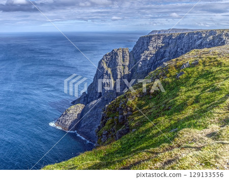North Cape panorama of cliffs and sea 129133556