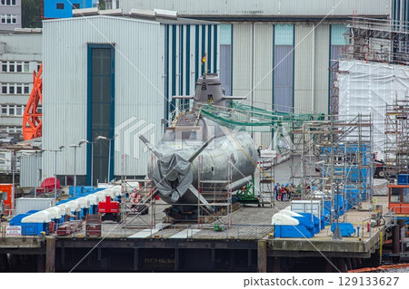 Submarine in dry dock Norway 129133627