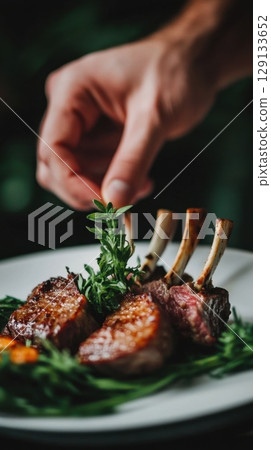 Gourmet lamb with herbs Gourmet lamb with herbs 129133652