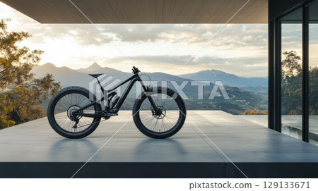 Bike by modern architecture 129133671
