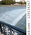 The mighty Terek River flowing through Vladikavkaz, North Ossetia 129134267