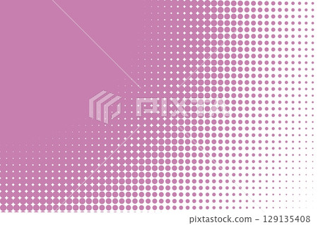 Diagonal purple halftone dots on soft gradient 129135408