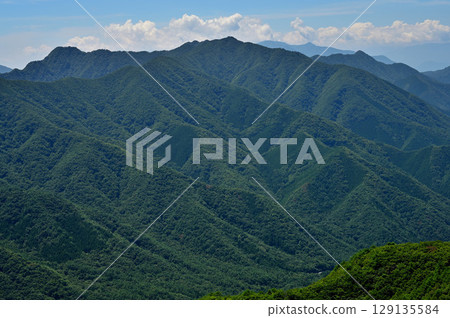 禦坂山的夏天：從釋迦嶽山頂眺望 129135584