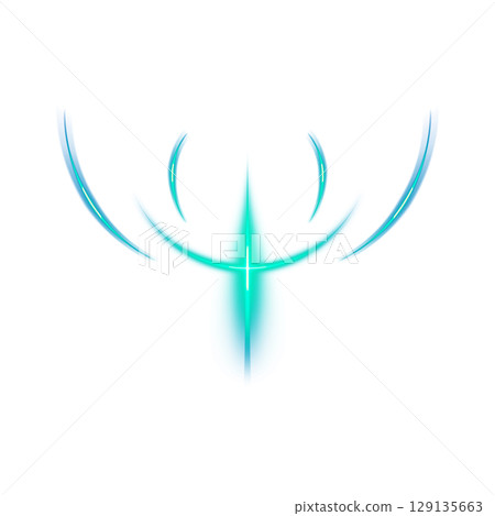 Abstract icon with blue glow on transparency background Abstract icon with blue glow on transparency background 129135663