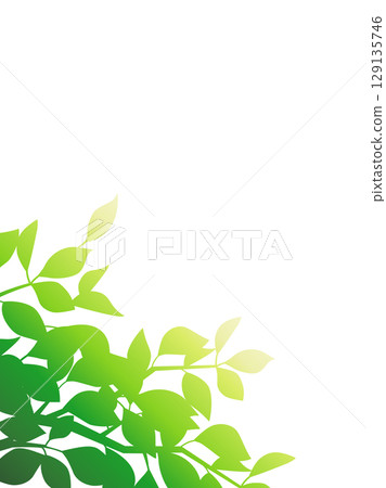 A vertical version that expresses the light and shadow of leaves with a green gradient. 129135746